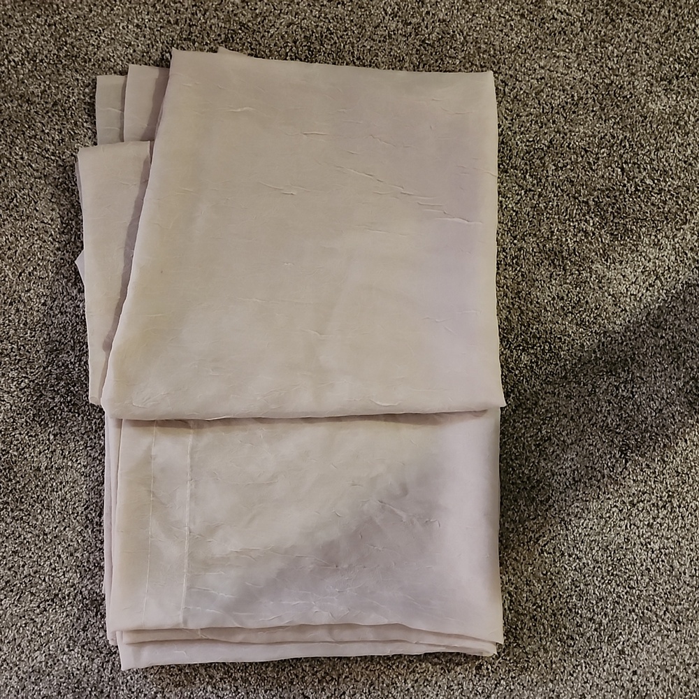 One pair sheer crinkle texture panel curtians